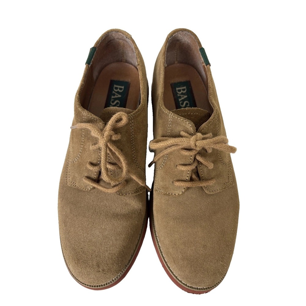 GH Bass Bucs Originals Derby Shoes Mens 6.5 Tan Suede Leather Oxford Classic - Picture 3 of 11